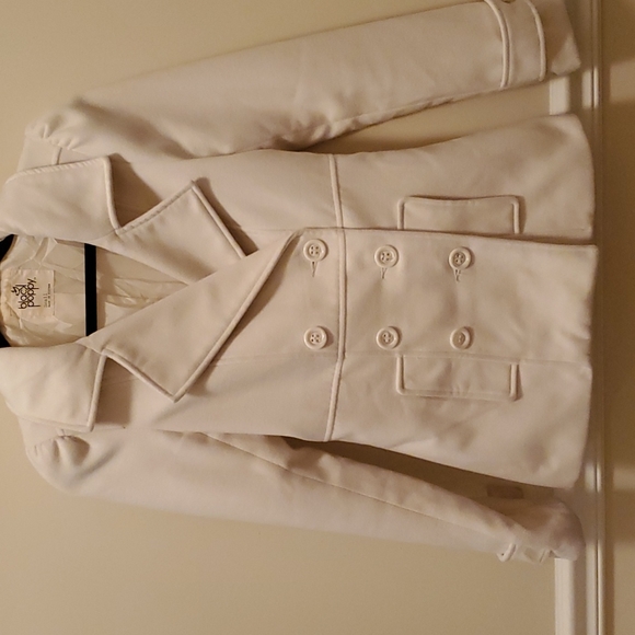 Ladies pea coat,  off while, sz small - Picture 4 of 4